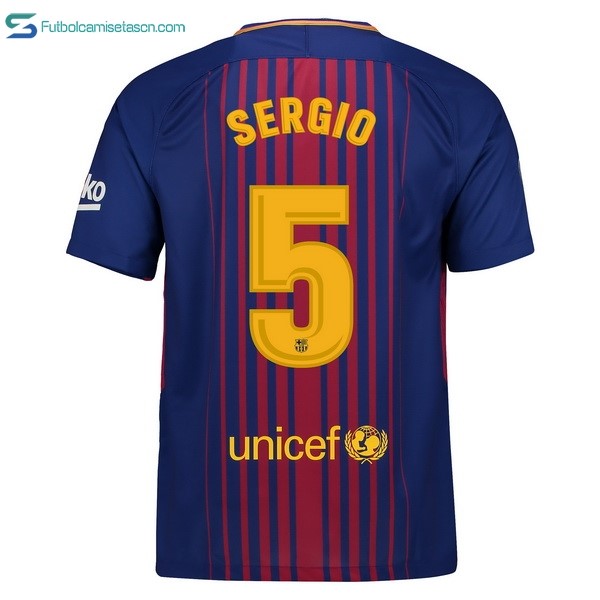 Camiseta Barcelona 1ª Sergio 2017/18